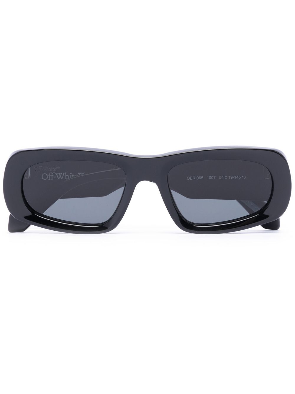 Off-White Eyewear Austin logo印花太阳眼镜 - 黑色