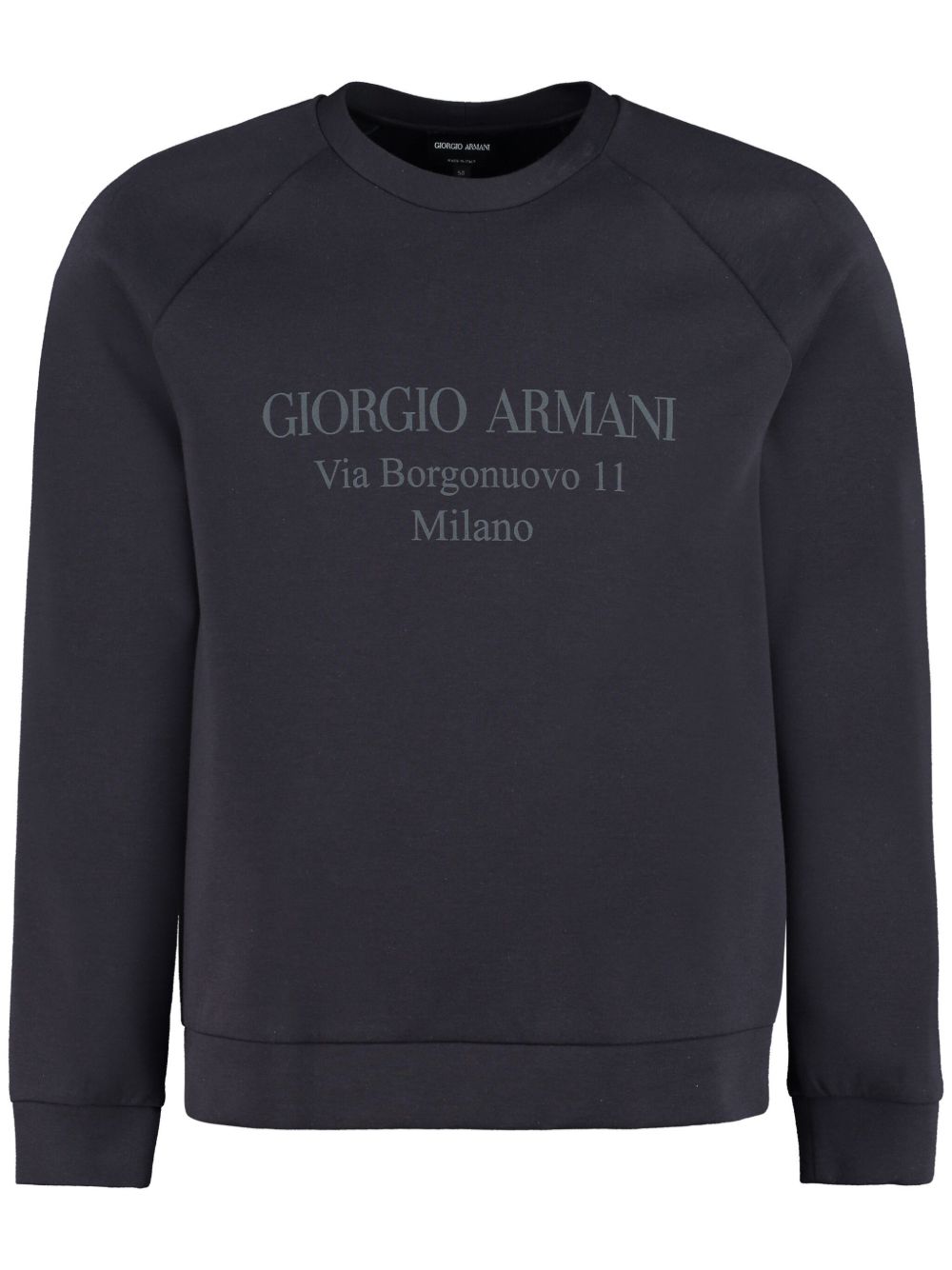 Giorgio Armani logo套头衫 - 蓝色