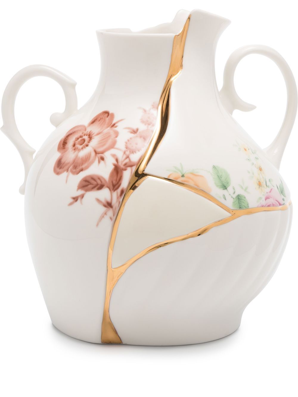 Seletti x Marcantonio Raimondi Malerba Kintsuji 小号花瓶（18厘米x 16厘米） - 白色