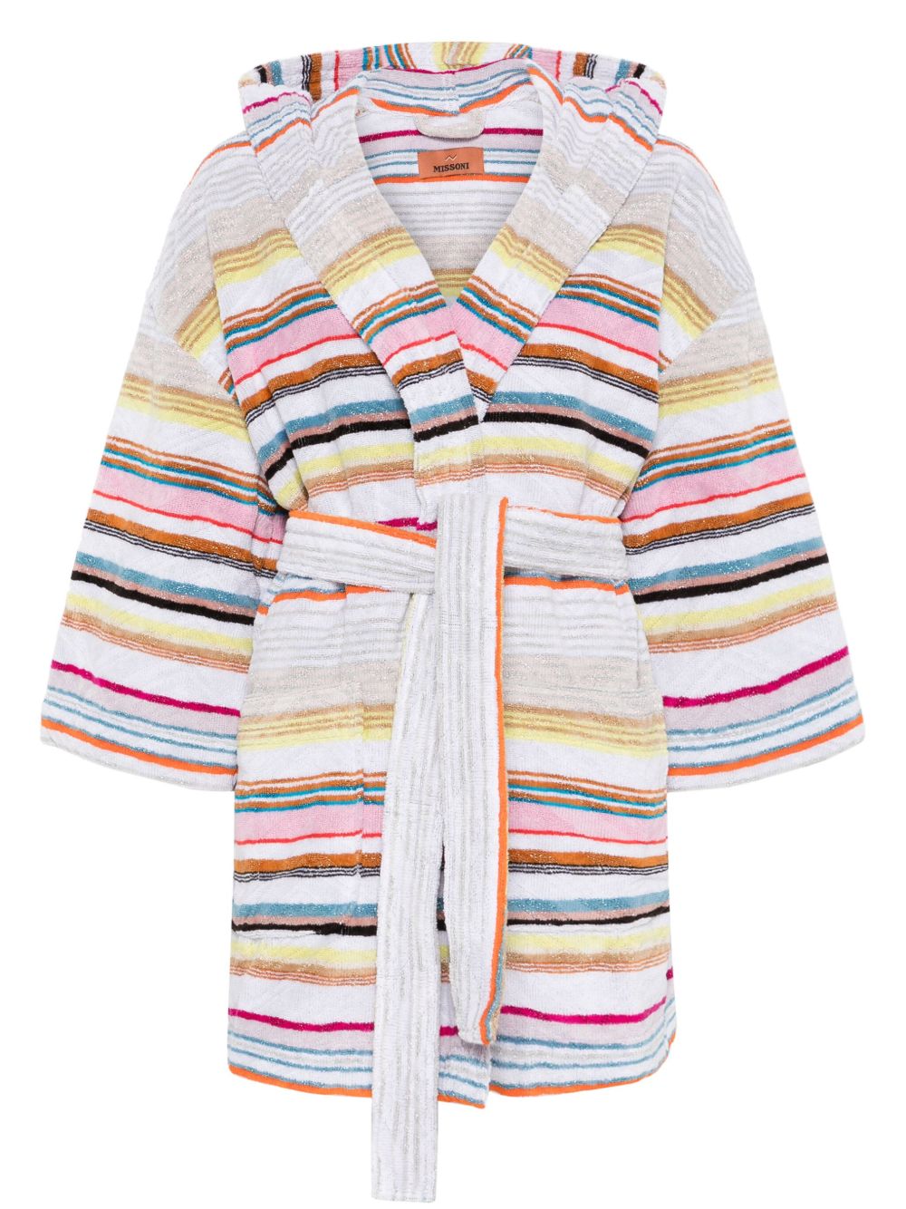 Missoni Home 条纹浴袍 - 白色