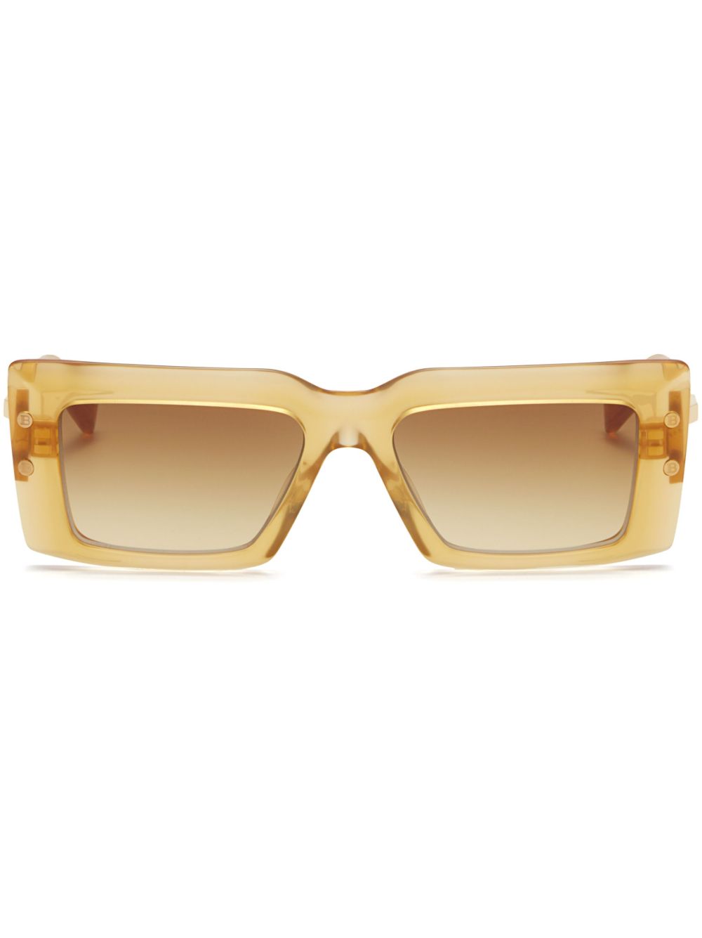 Balmain Eyewear Imperial 方框太阳眼镜 - 褐色
