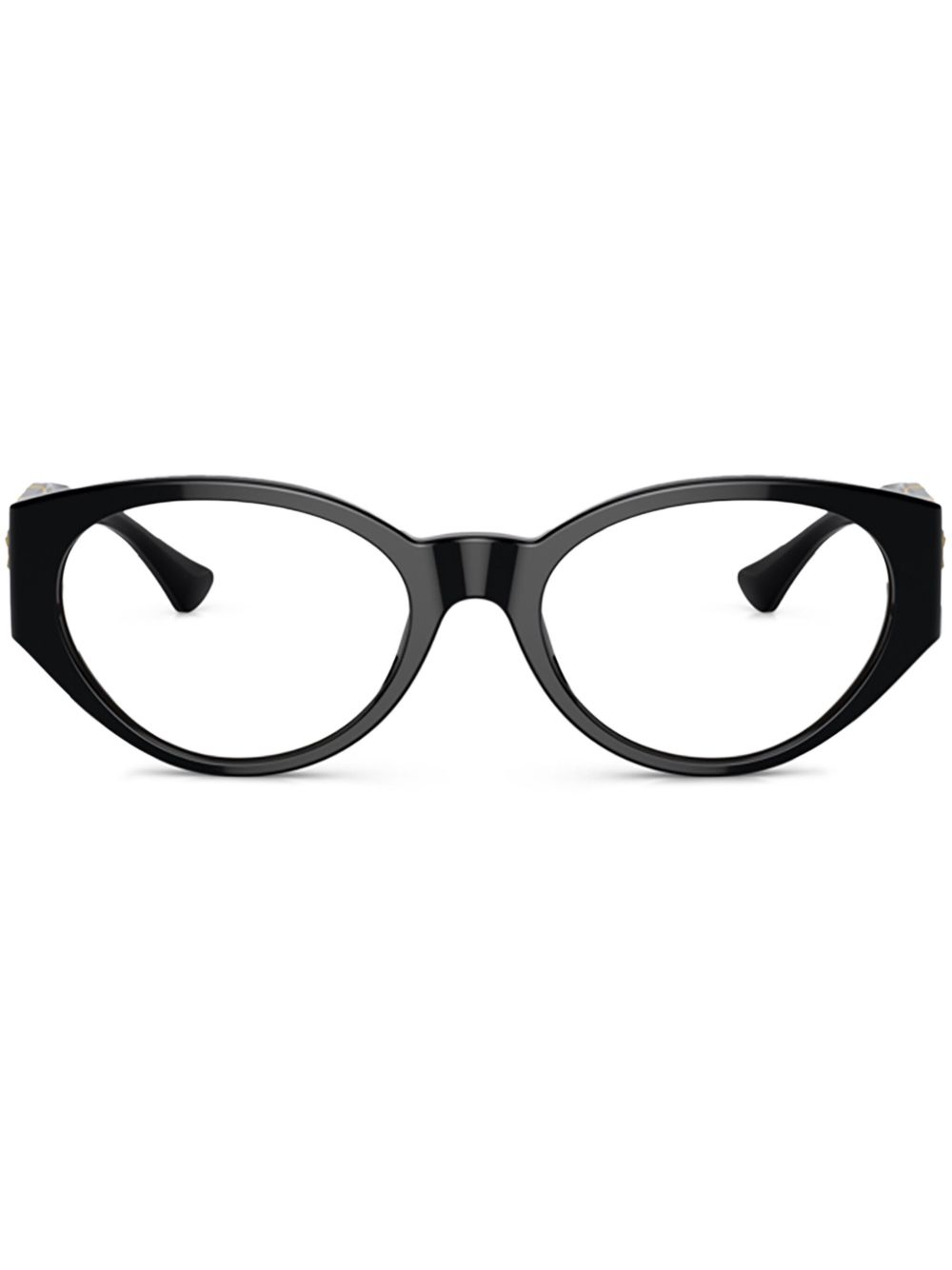 Versace Eyewear 美杜莎标牌眼镜 - 黑色