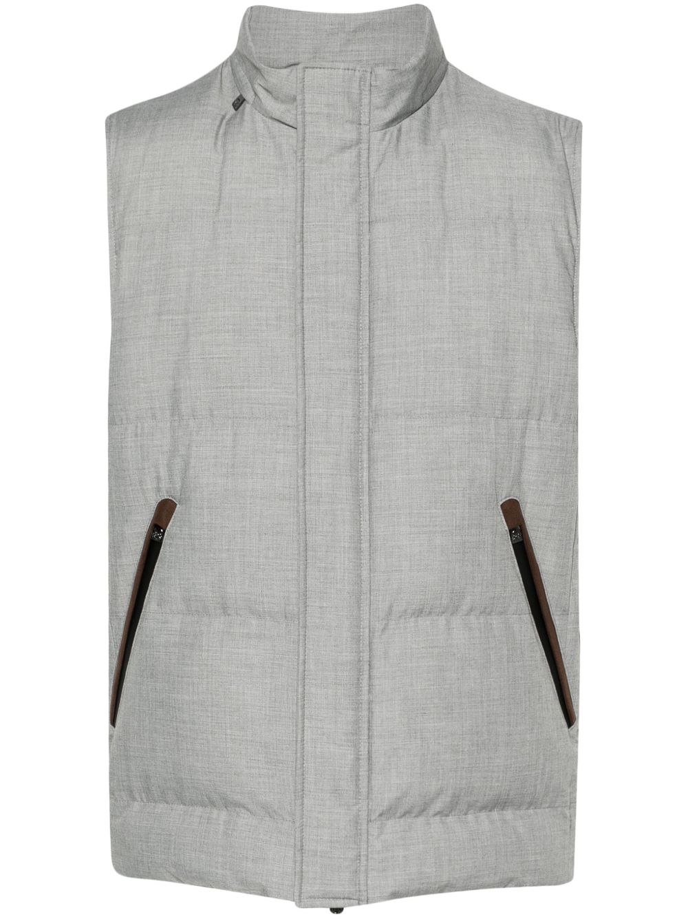 Corneliani logo标牌马甲 - 灰色