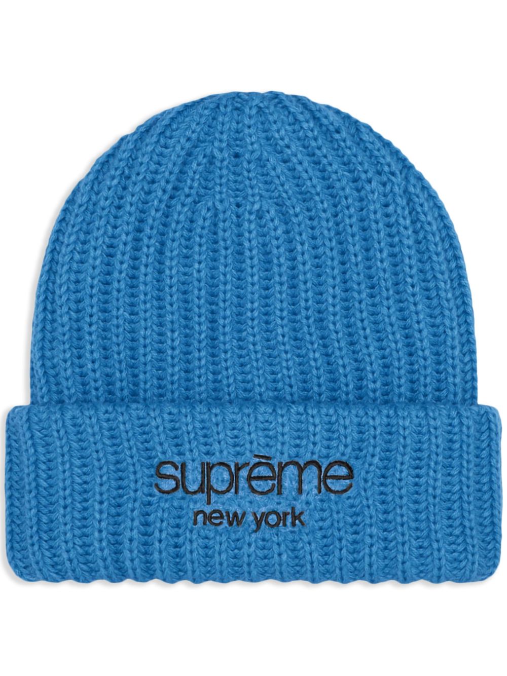 Supreme logo刺绣套头帽套装 - 蓝色