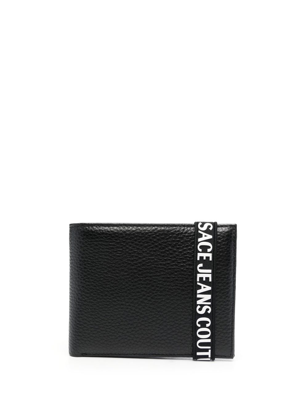 Versace Jeans Couture logo饰带钱包 - 黑色