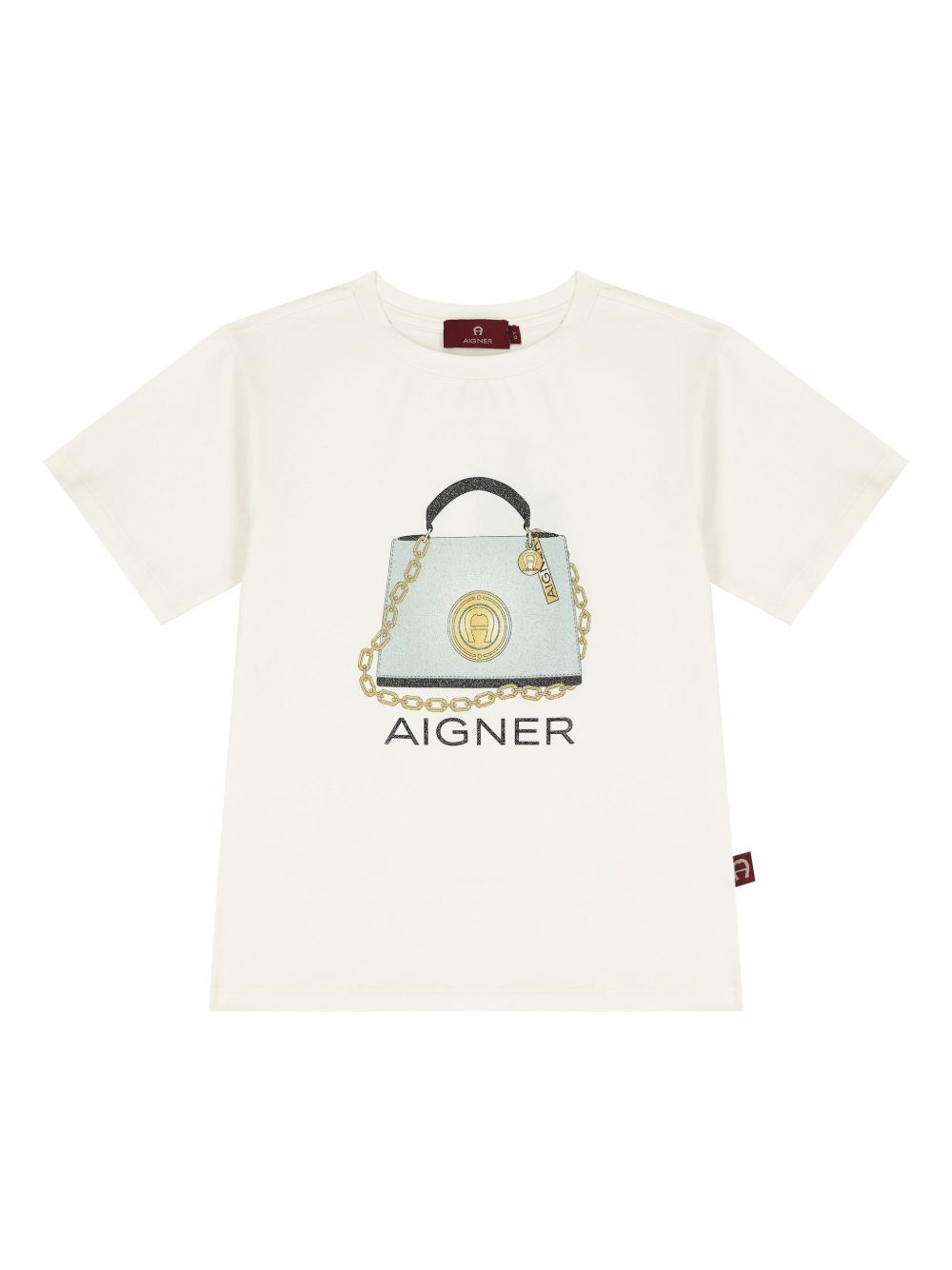Aigner Kids 印花平纹针织T恤 - 白色