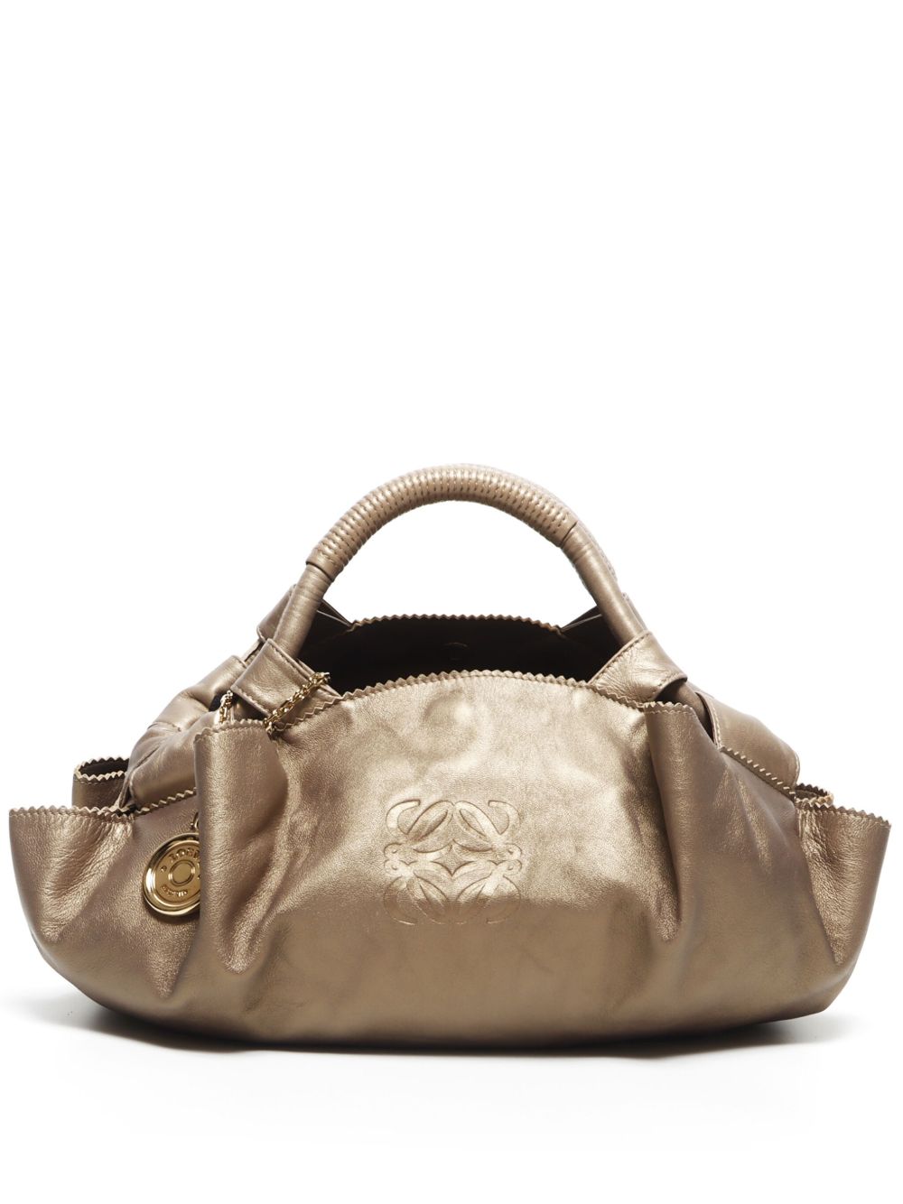 Loewe Pre-Owned 花字手提包（2000年代典藏款） - 褐色