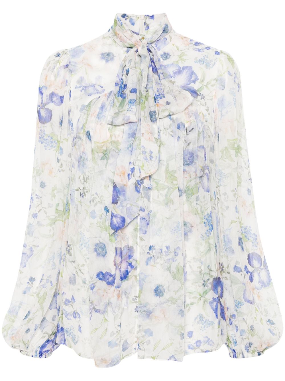ZIMMERMANN Natura 泡泡袖罩衫 - 白色