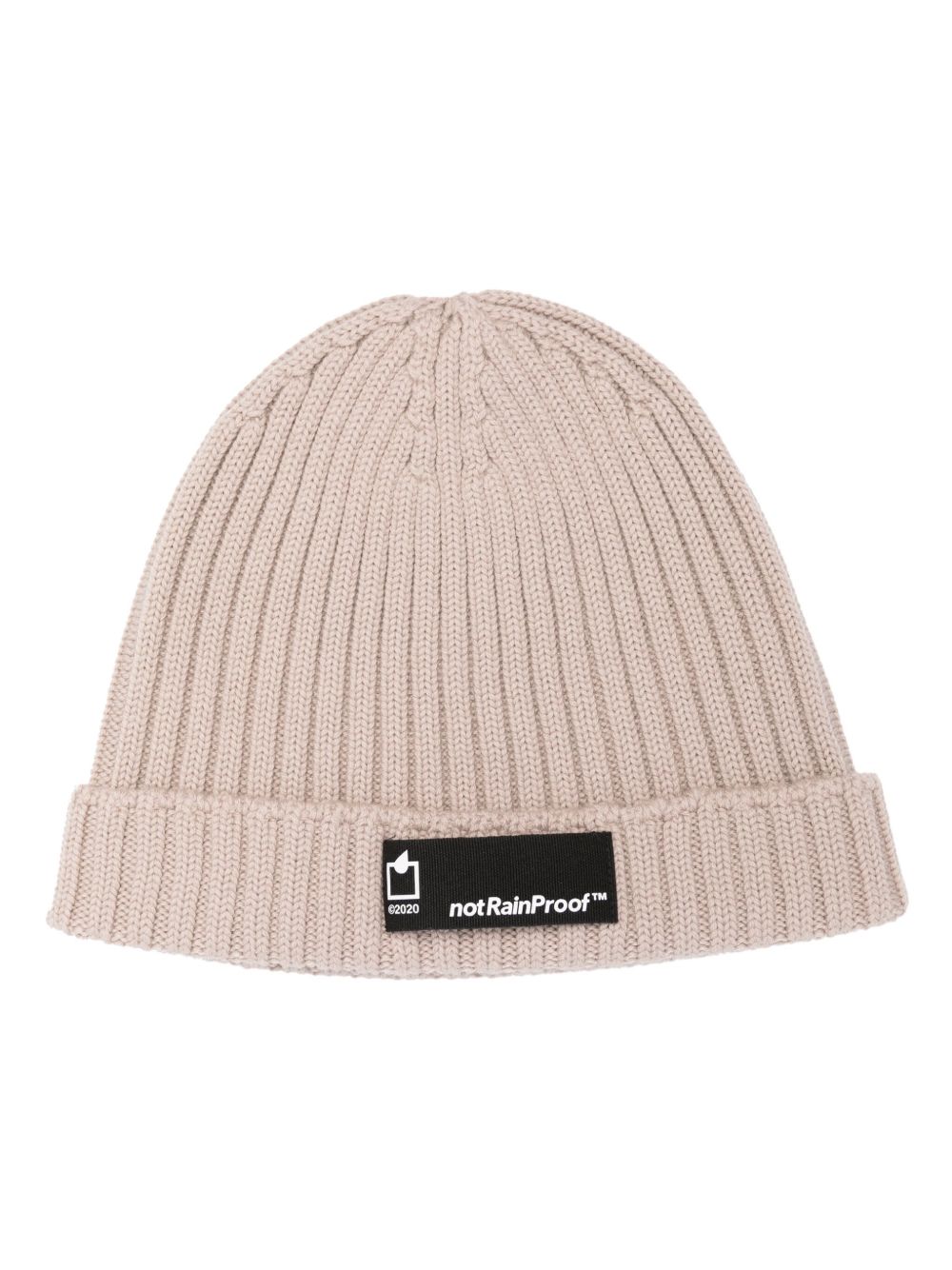 STYLAND logo-patch ribbed-knit beanie - 中性色