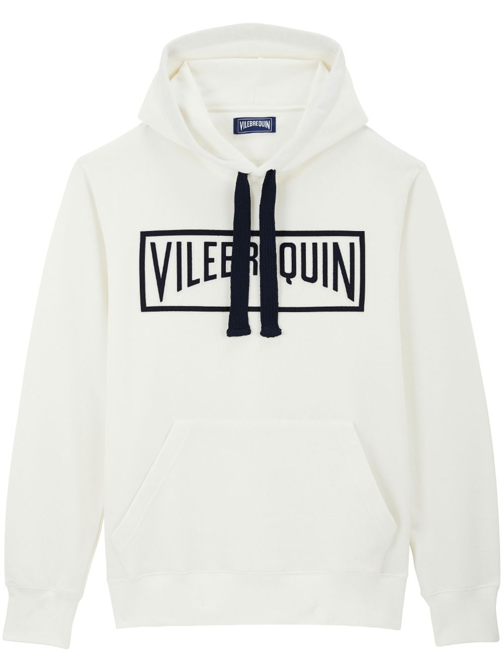 Vilebrequin logo刺绣棉连帽衫 - 白色