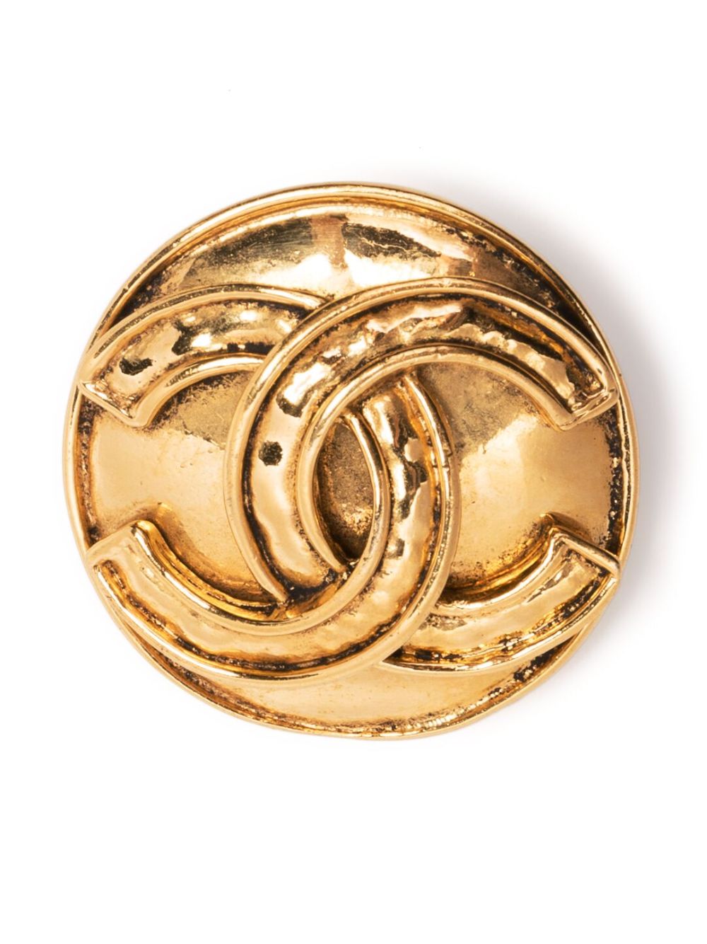 CHANEL Pre-Owned CC 徽章胸针（1994年典藏款） - 金色
