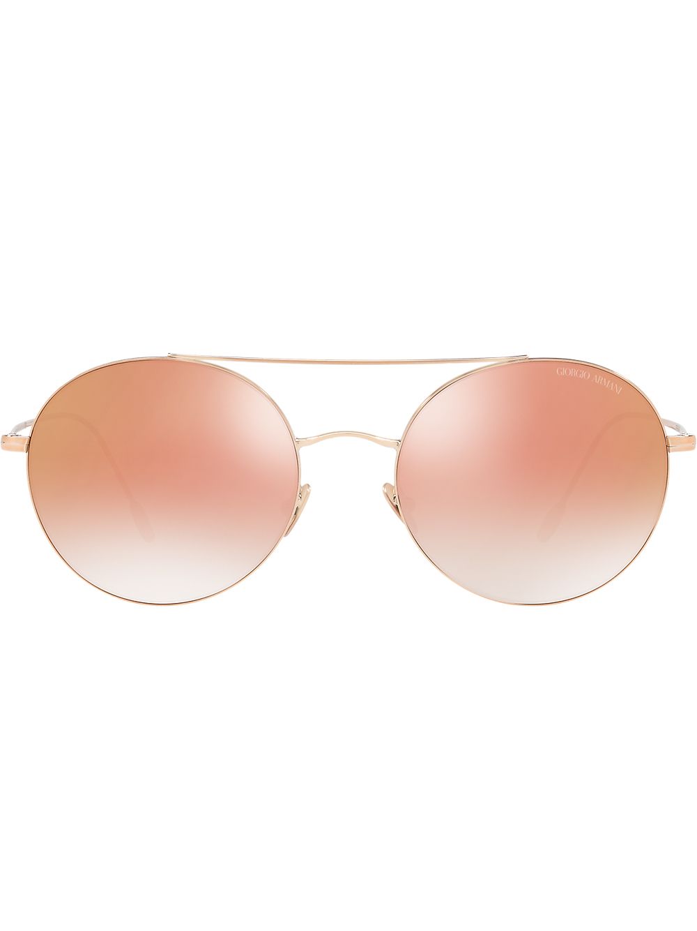 Giorgio Armani 圆框太阳眼镜 - 金色