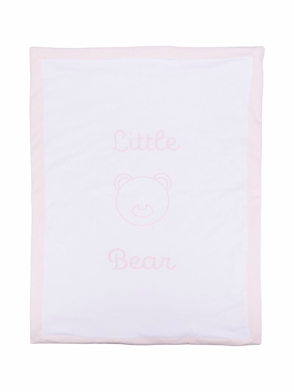 Little Bear logo刺绣毯子 - 白色