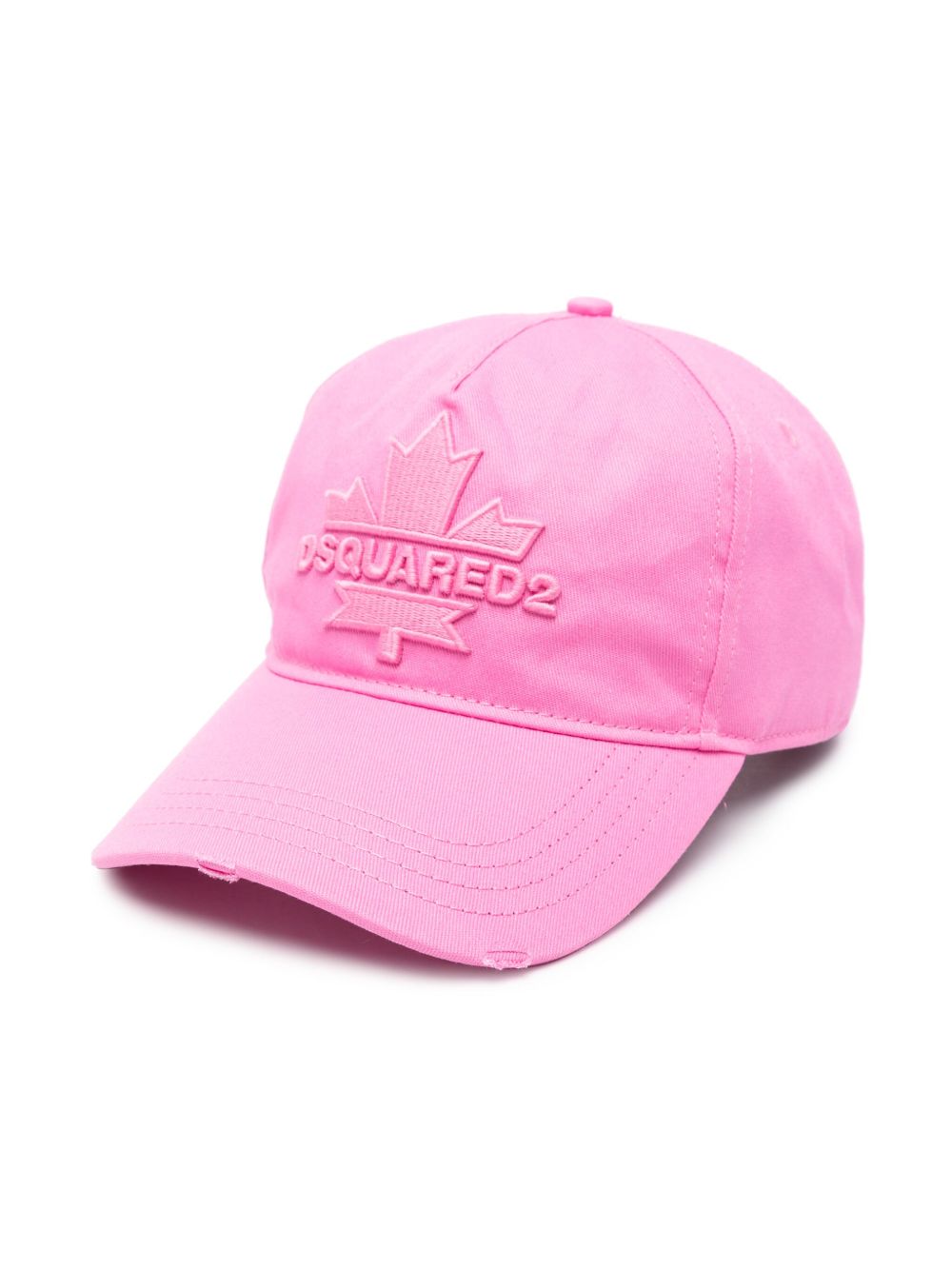 DSQUARED2 logo刺绣棉棒球帽 - 粉色