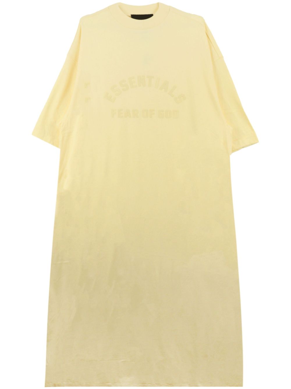 FEAR OF GOD ESSENTIALS logo印花圆领T恤式连衣裙 - 黄色