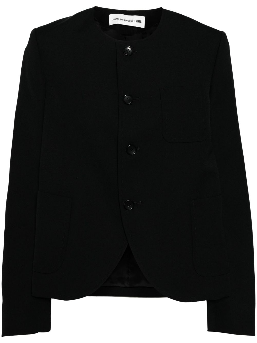 Comme Des Garçons Girl 无领夹克 - 蓝色