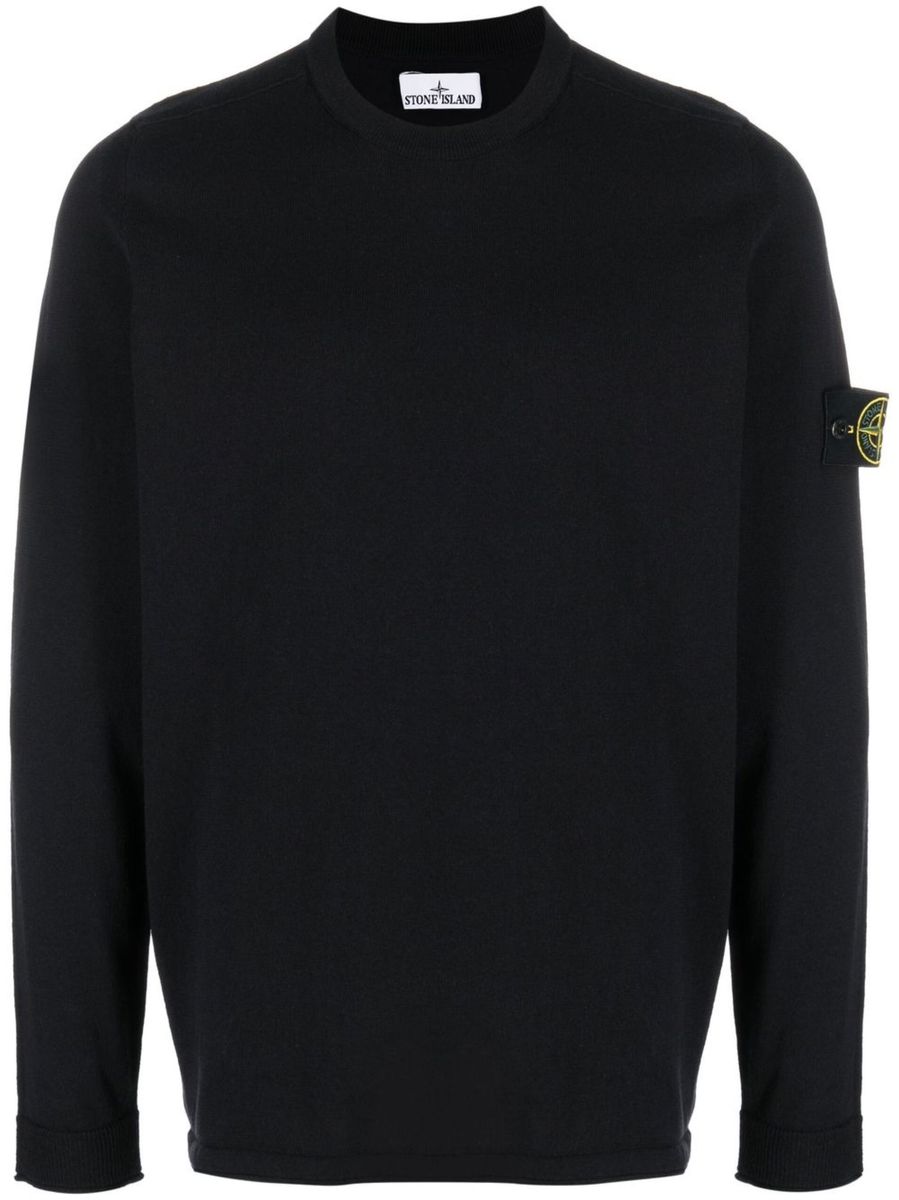 Stone Island 标志棉圆领毛衣