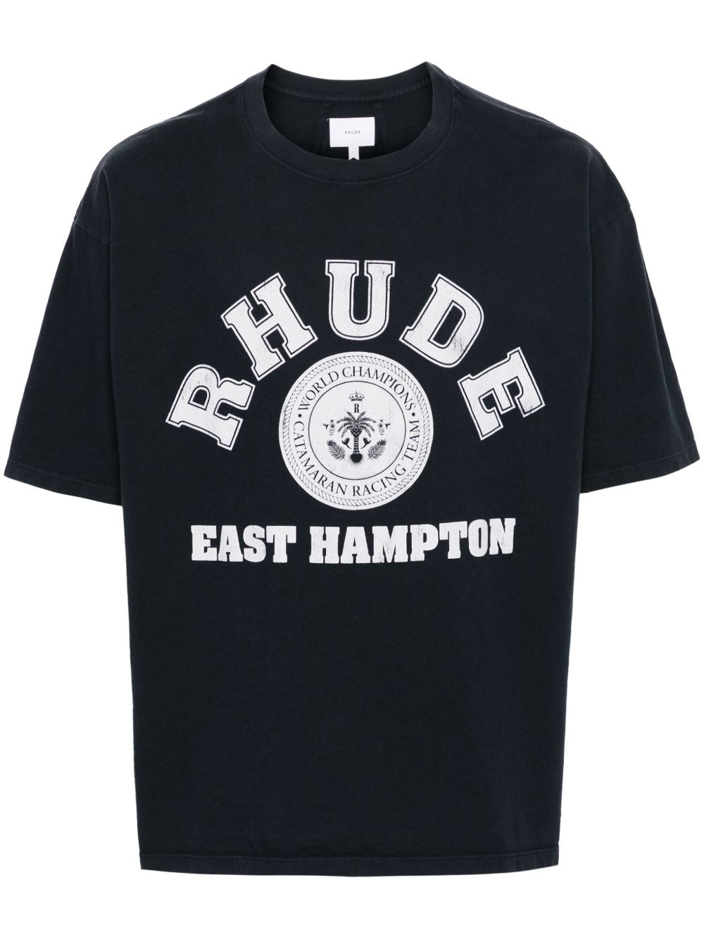 RHUDE Hampton Catamaran logo印花T恤 - 蓝色