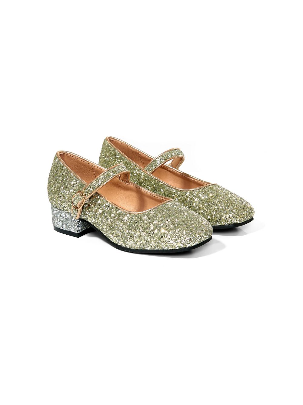 Age of Innocence glittered ballet flats - 金色