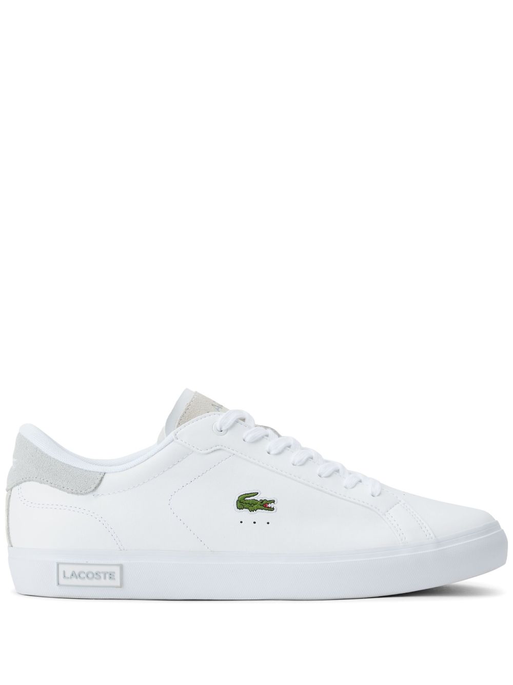 Lacoste Powercourt 皮质运动鞋 - 白色