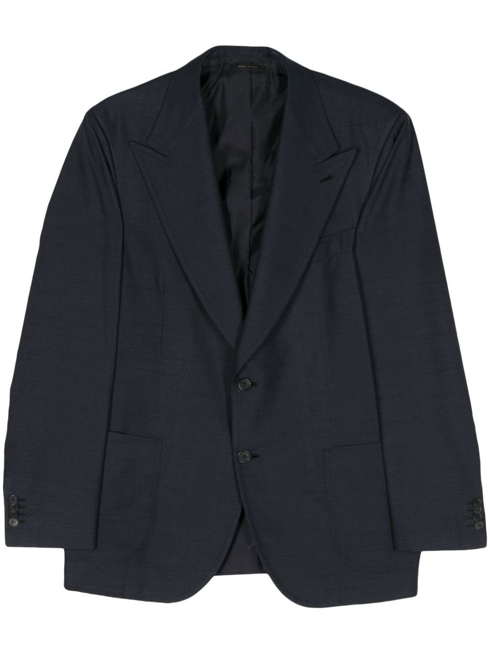Brioni 编织真丝西装夹克 - 蓝色