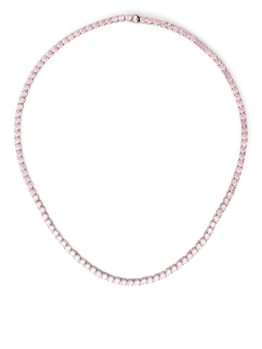 Swarovski Matrix Tennis 项链 - 银色