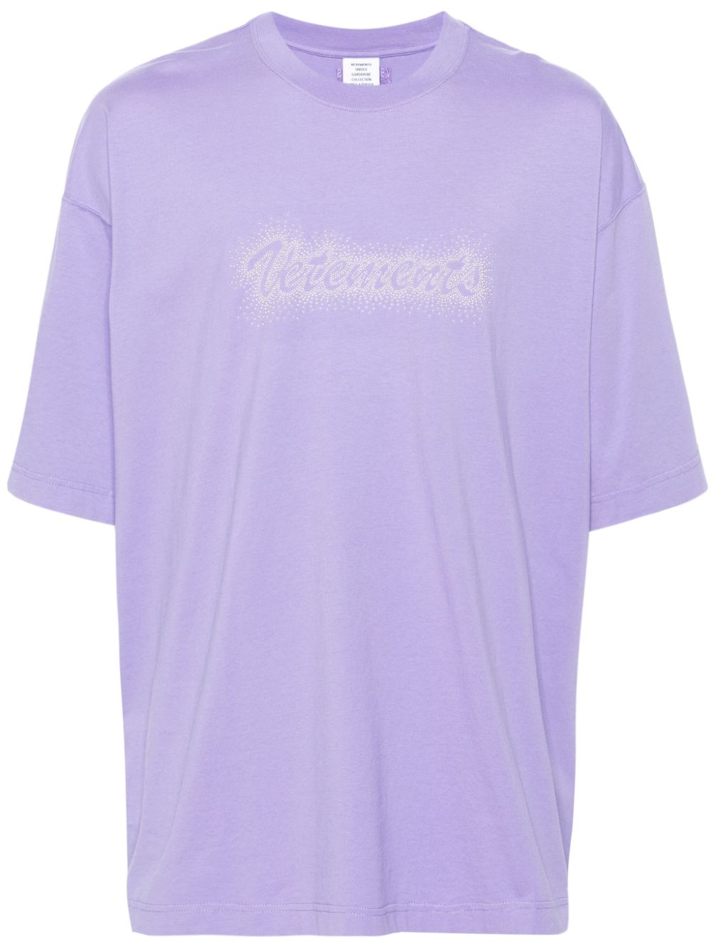 VETEMENTS 铆钉缀饰棉T恤 - 紫色