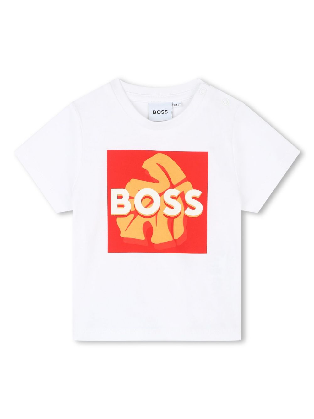 BOSS Kidswear 叶片印花T恤 - 白色