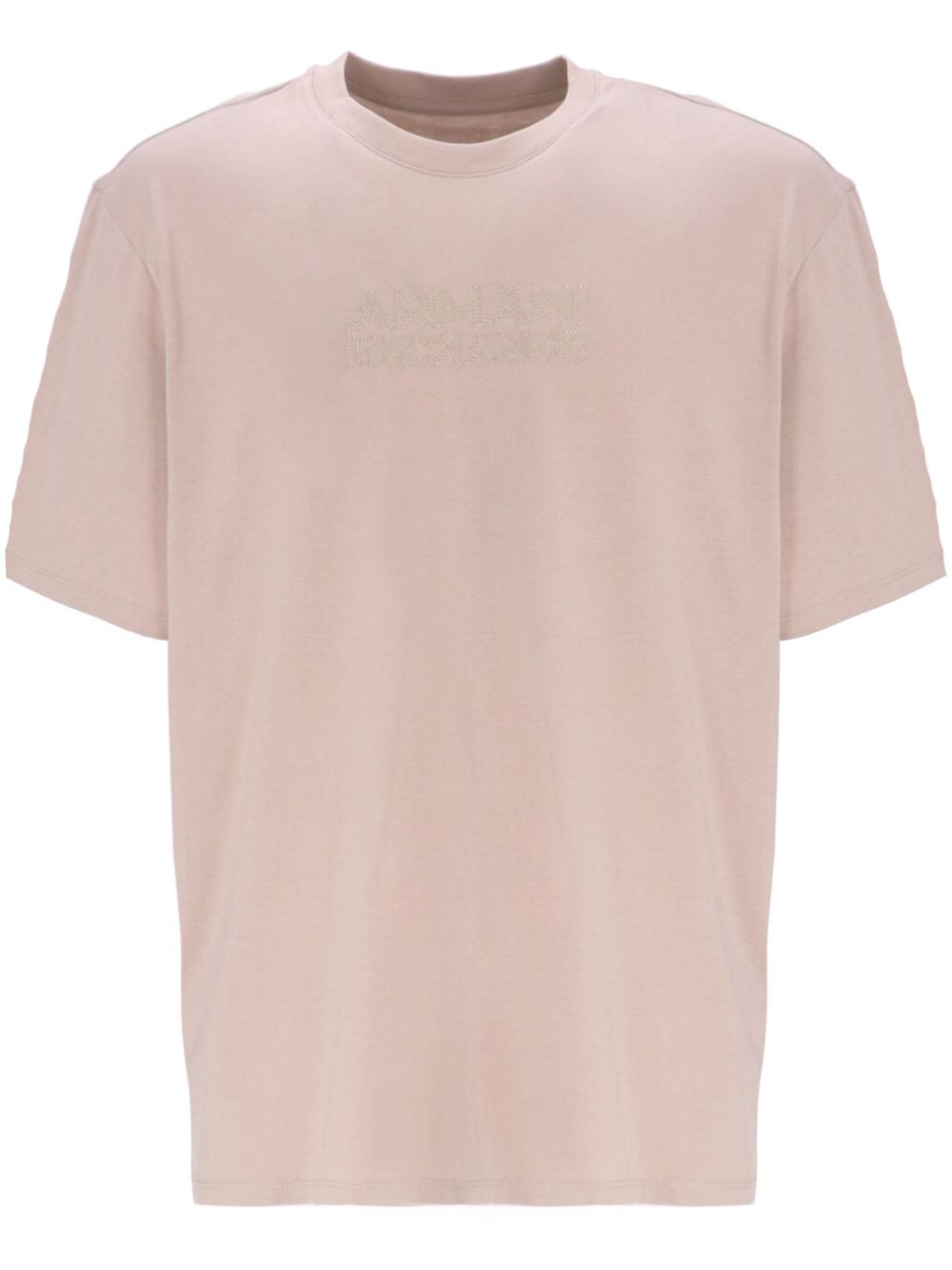 Armani Exchange logo刺绣T恤 - 中性色