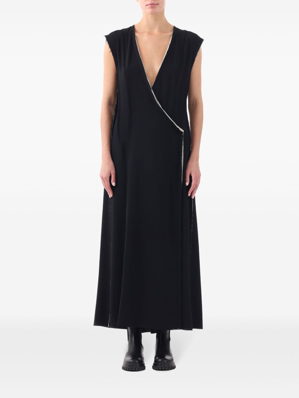 Jason Wu Collection 深V领连衣裙 - 黑色
