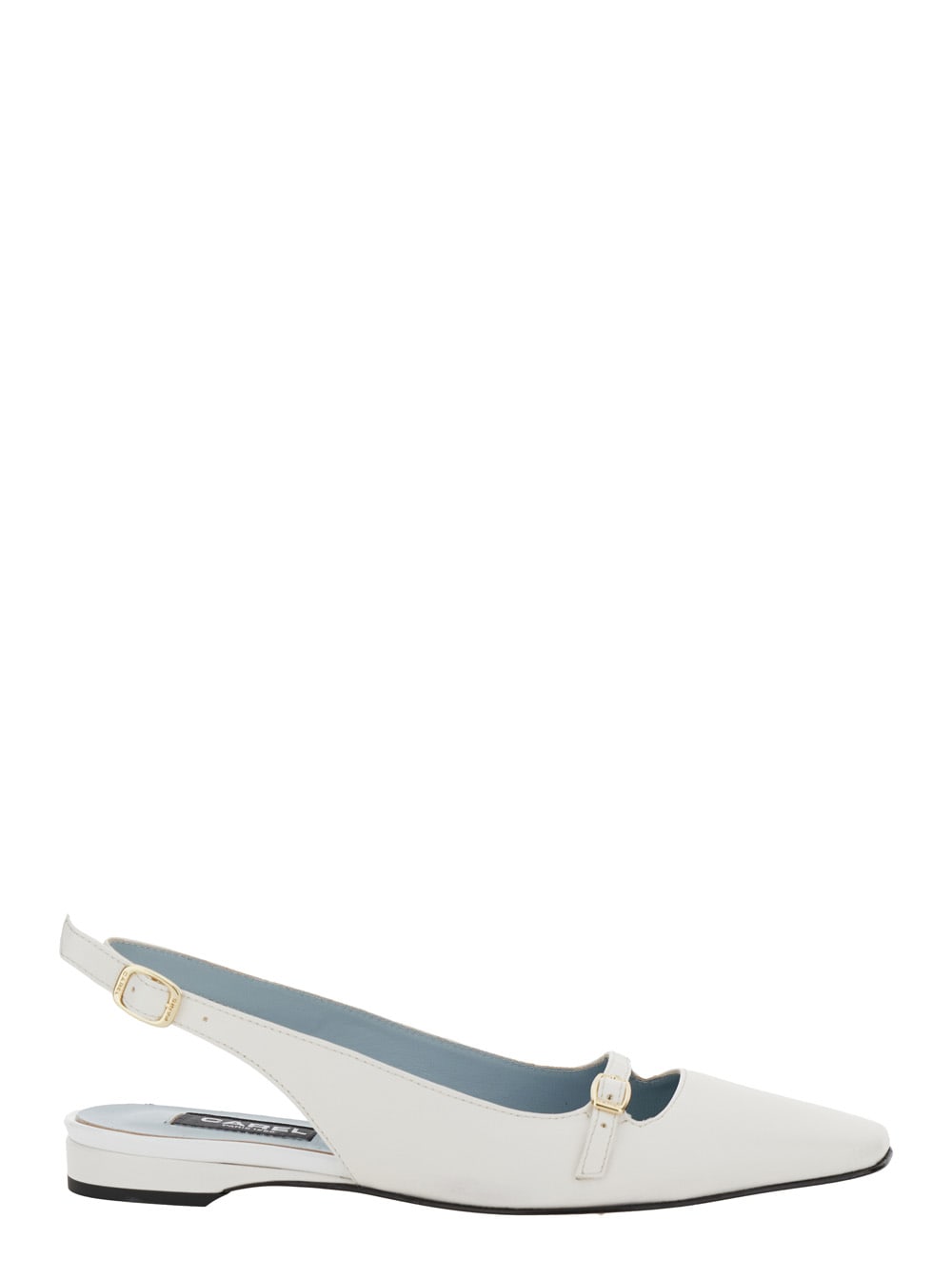 Carel ninon Beige Slingback Ballet Shoes In Leather Woman