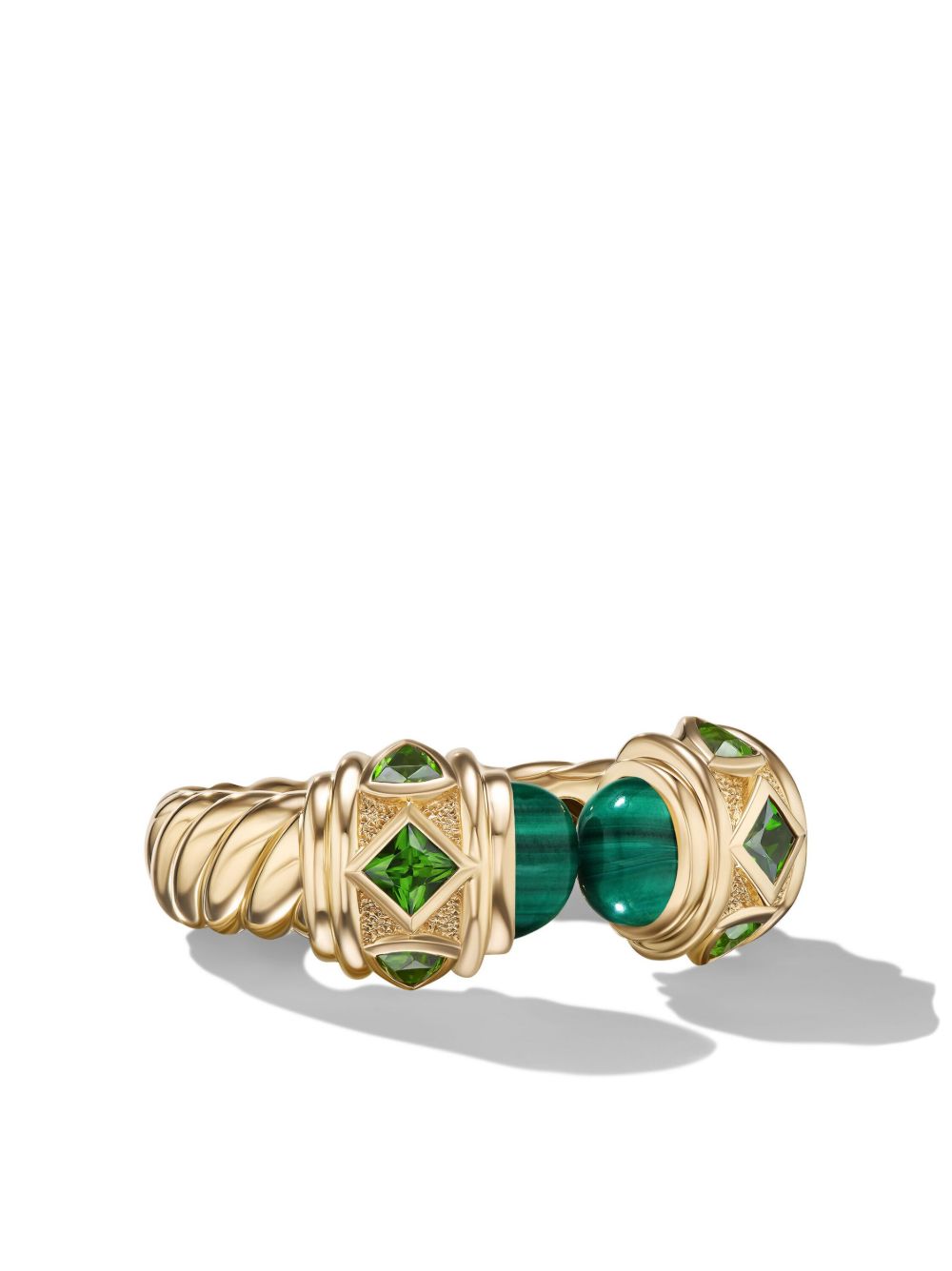 David Yurman 18K黄金 Renaissance 孔雀石透辉石戒指 - 金色