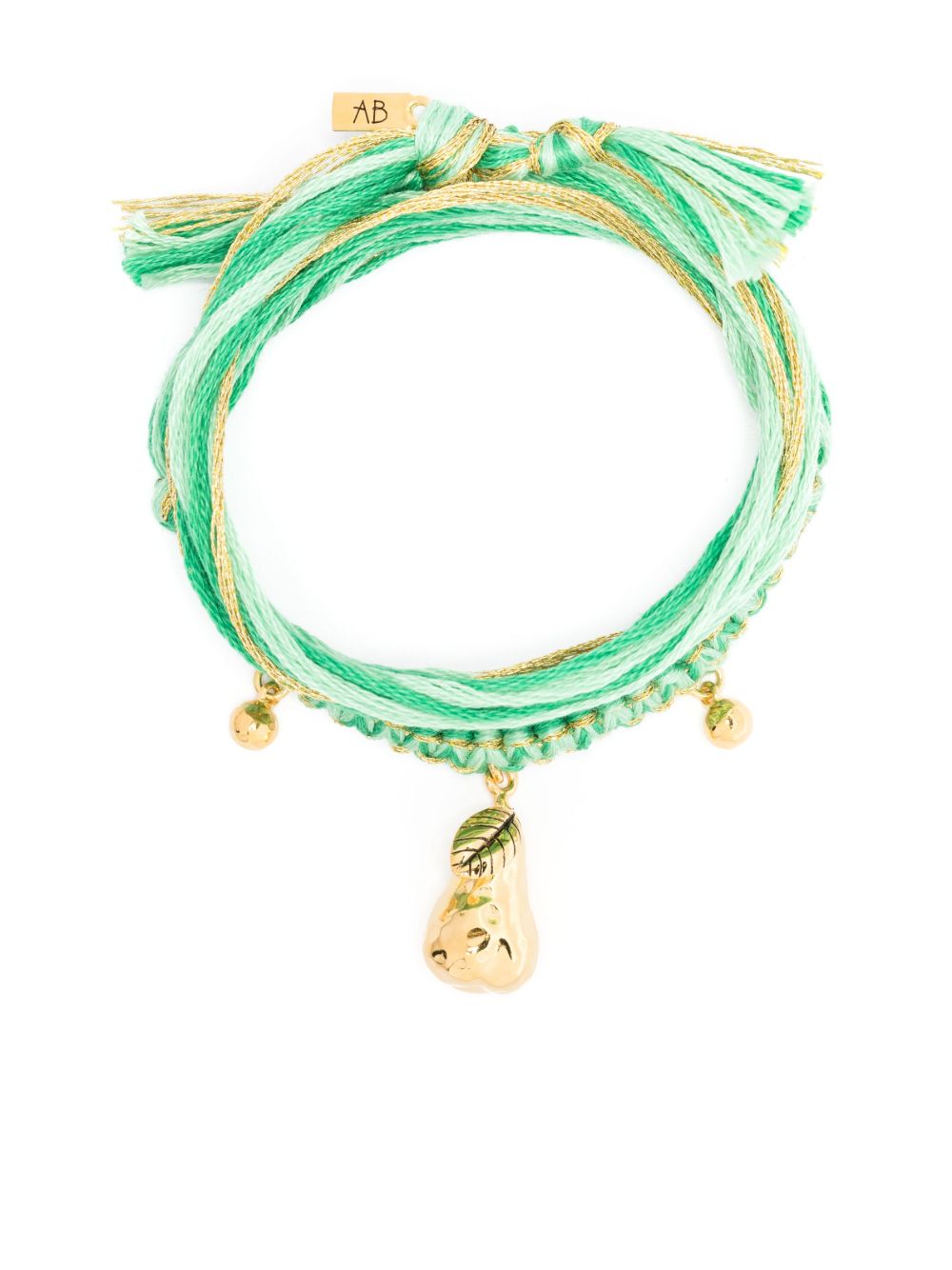 Aurelie Bidermann Honolulu 绳结编织手链 - 金色