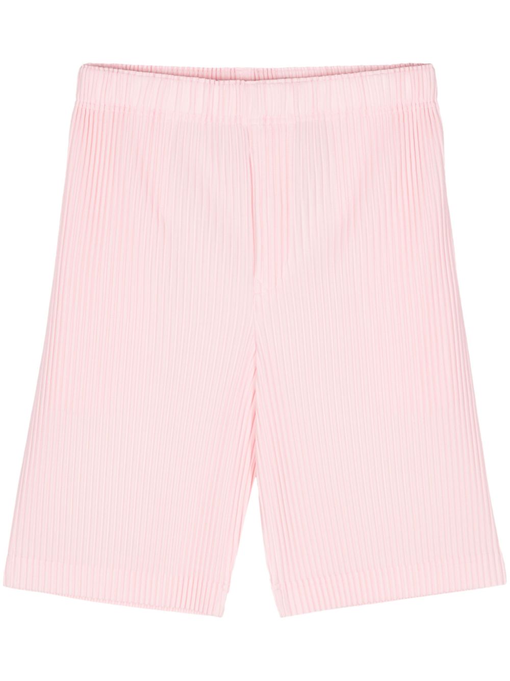 Homme Plissé Issey Miyake 细褶直筒短裤 - 粉色