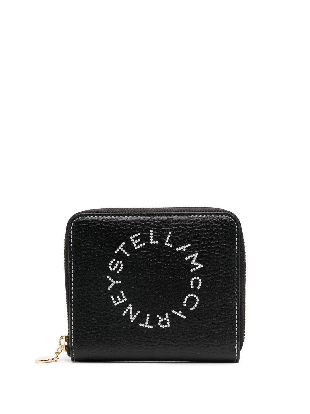 Stella McCartney 斯特拉·麦卡特尼 logo印花细节拉链钱包 - 黑色