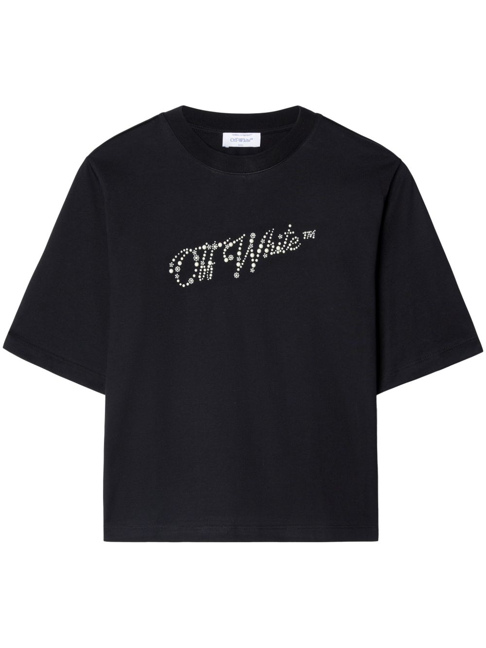 Off-White logo缀饰T恤 - 黑色