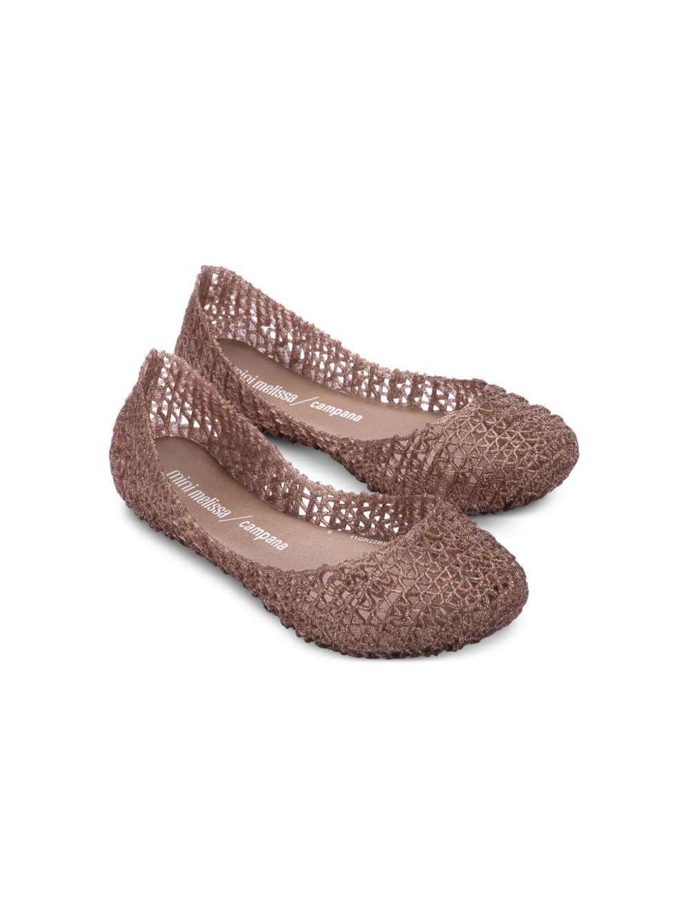 Mini Melissa Campana 芭蕾平底鞋 - 褐色