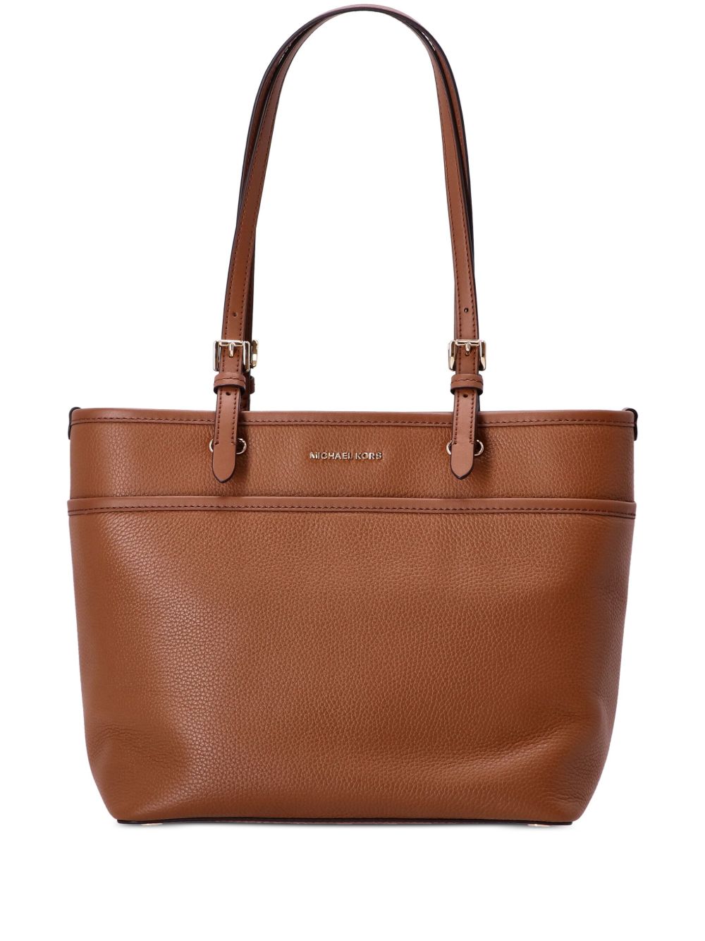 Michael Michael Kors 卵石纹皮质手提包 - 褐色