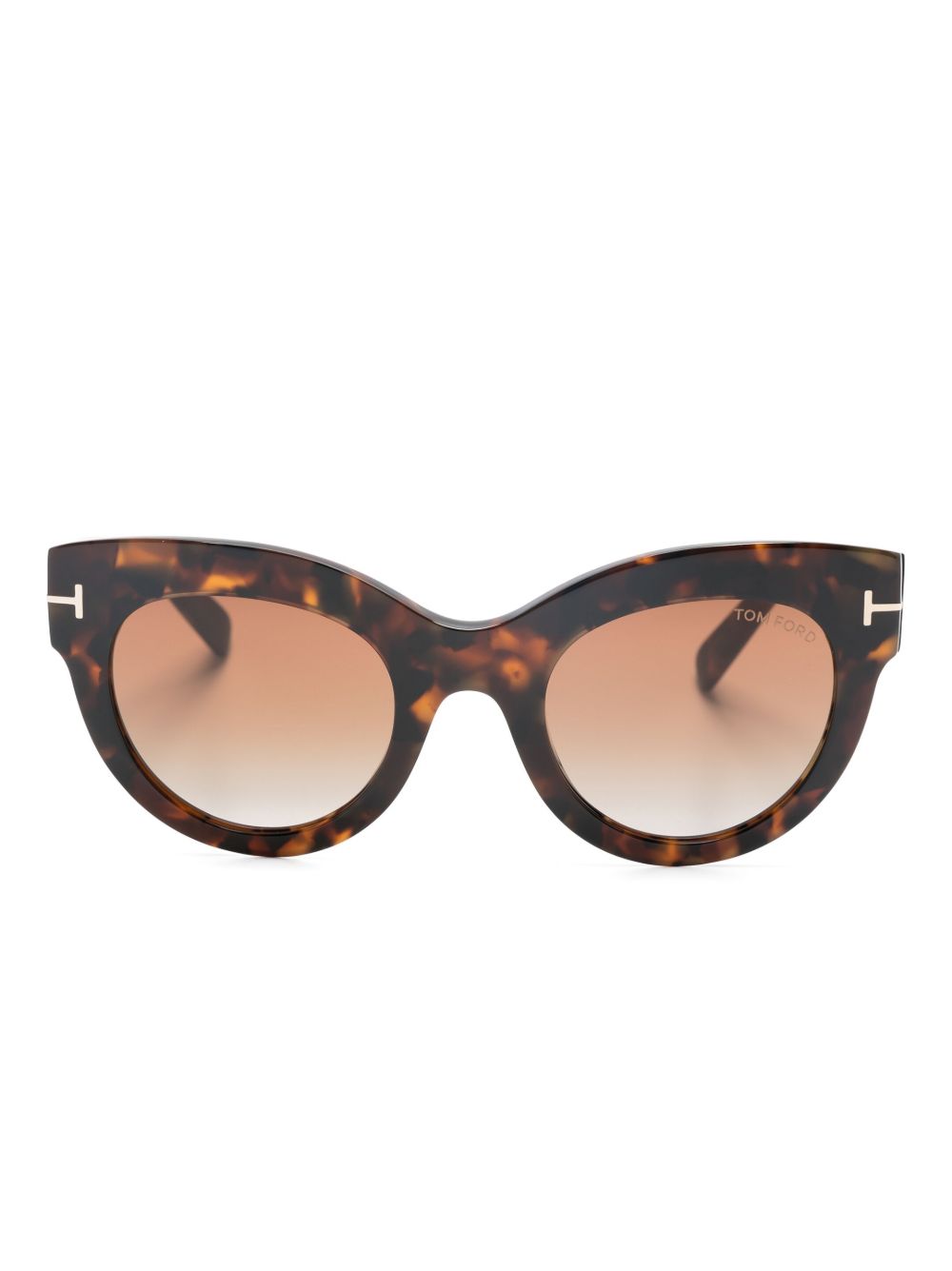 TOM FORD Eyewear Lucilla 猫眼框太阳眼镜 - 褐色