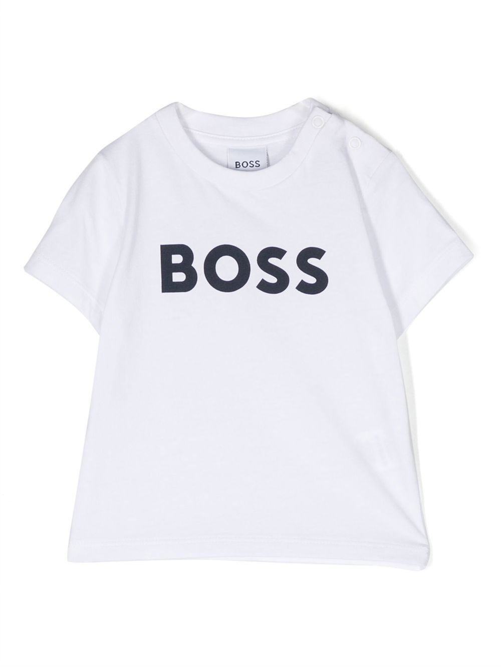 BOSS Kidswear logo印花棉T恤 - 白色