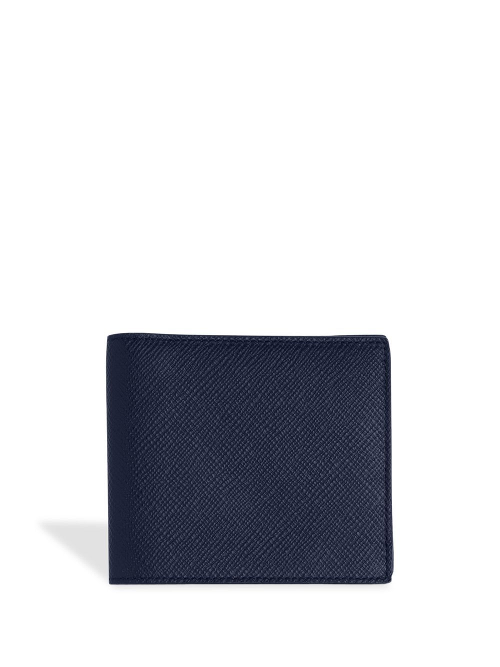 Smythson Panama 六卡槽对折钱包 - 蓝色