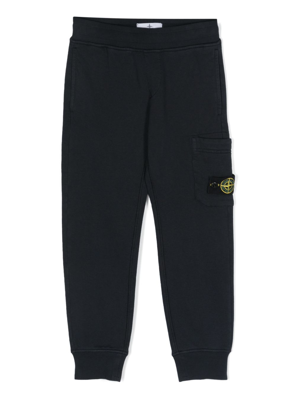 Stone Island Junior 直筒棉长裤 - 蓝色
