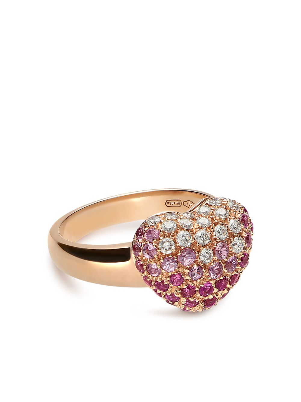 LEO PIZZO Amore 18K玫瑰金蓝宝石钻石戒指 - 粉色