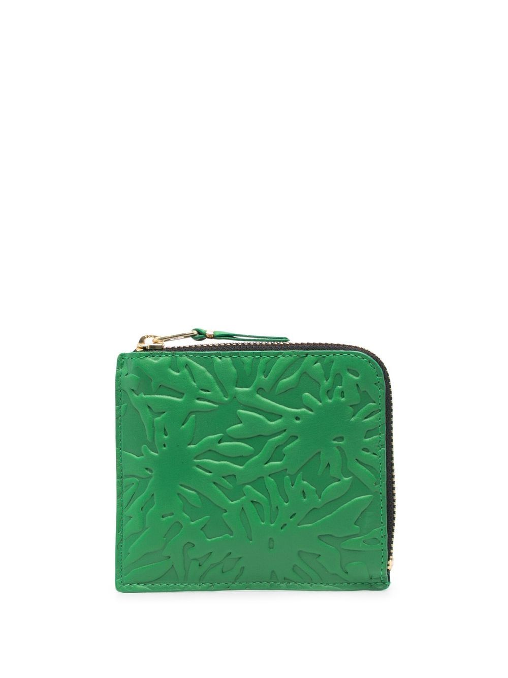 Comme Des Garçons Wallet 压纹拉链钱包 - 绿色