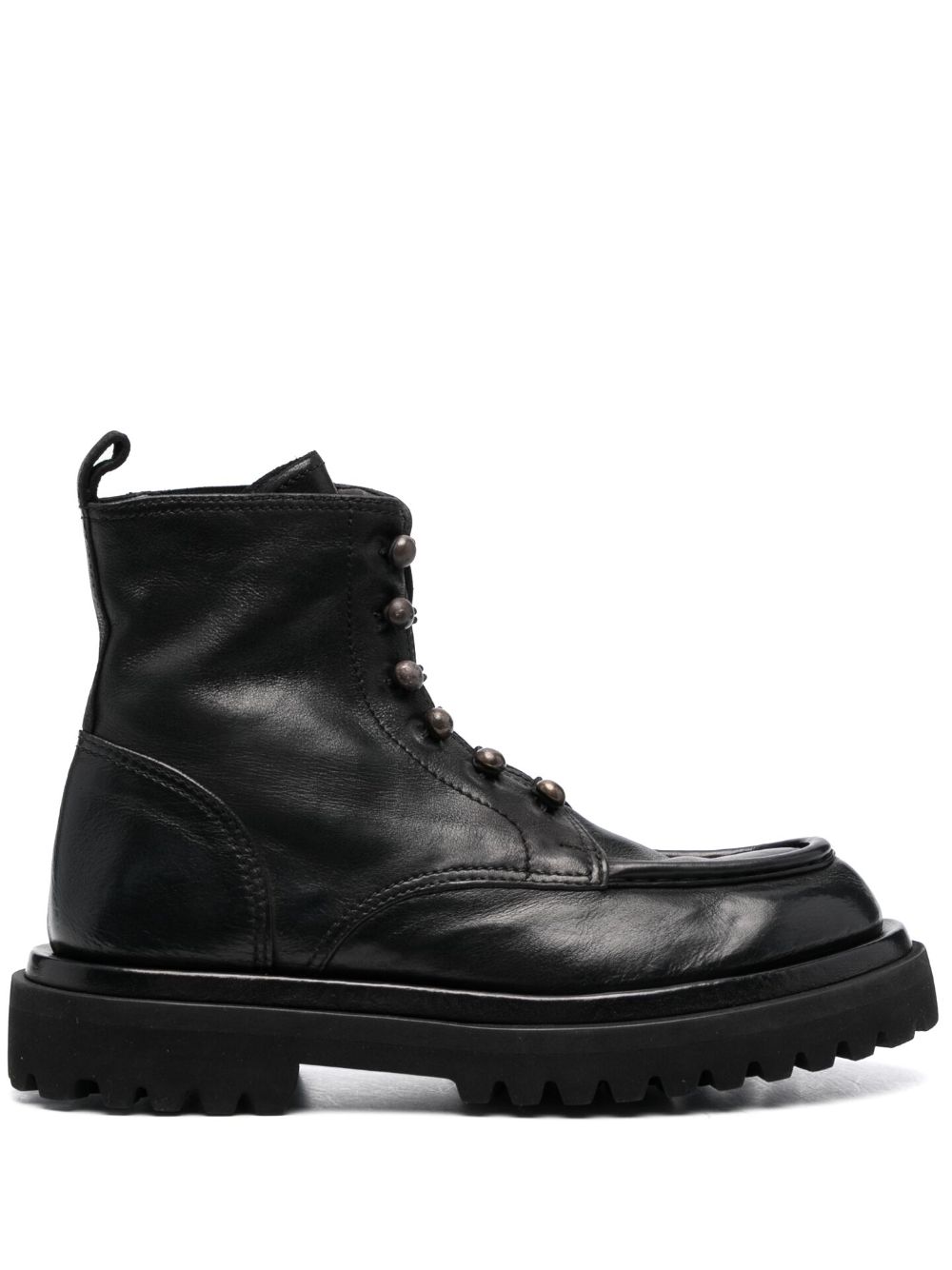 Officine Creative Wisal 103 皮质及踝靴 - 黑色