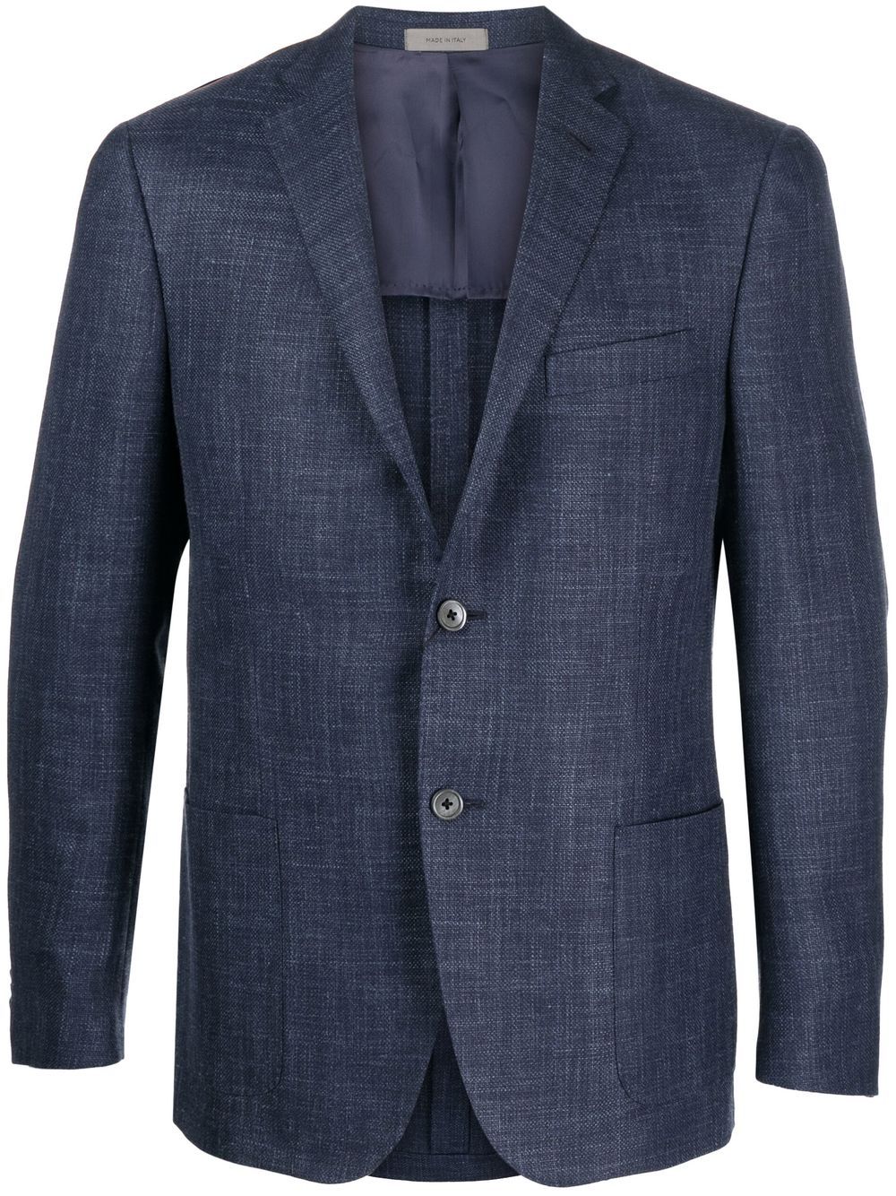 Corneliani 单排扣西装夹克 - 蓝色