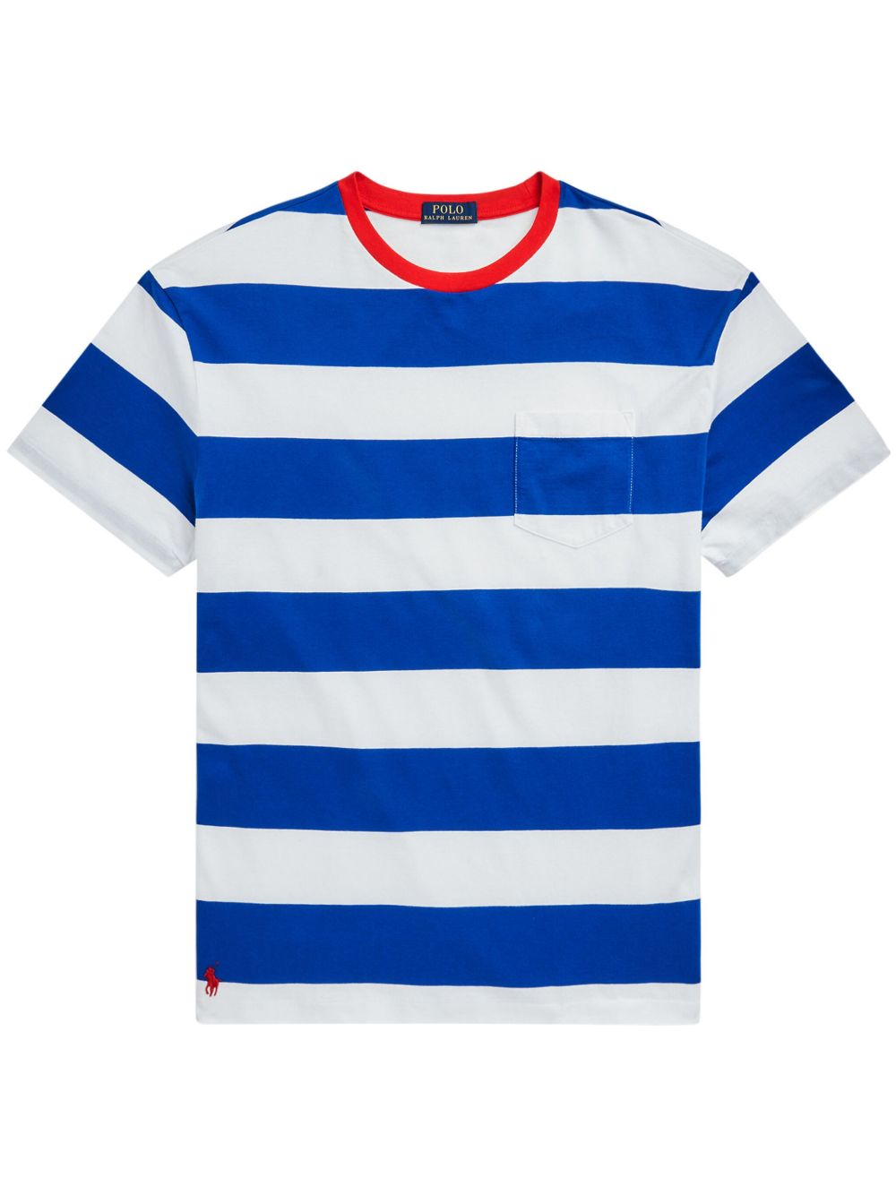 Polo Ralph Lauren 条纹图案棉T恤 - 蓝色