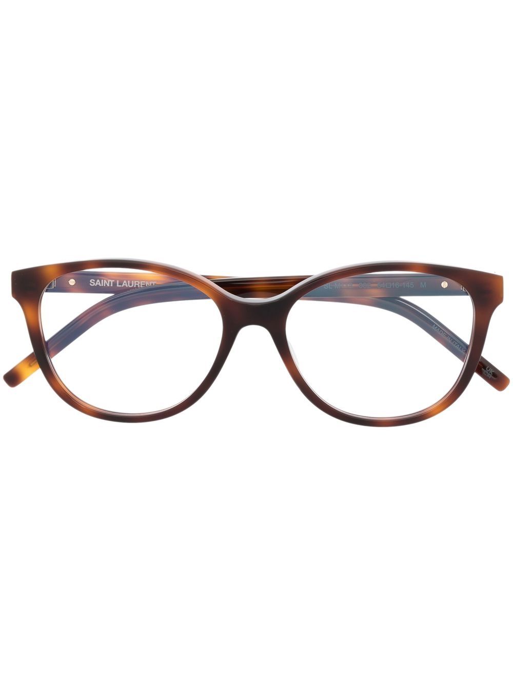 Saint Laurent Eyewear 圣罗兰眼镜系列 玳瑁纹猫眼框眼镜 - 褐色