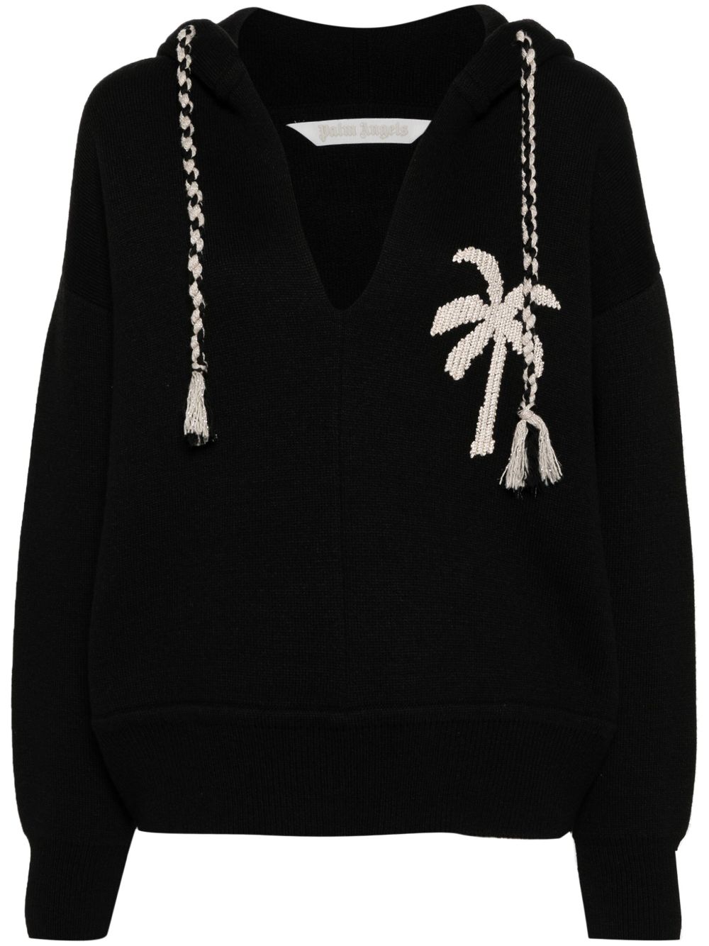Palm Angels Palm 针织连帽衫 - 黑色