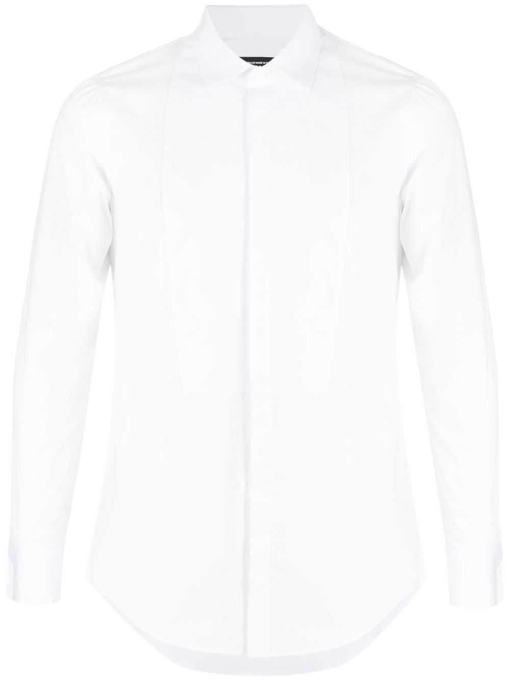 DSQUARED2 D2次方 隐藏式排扣衬衫 - 白色